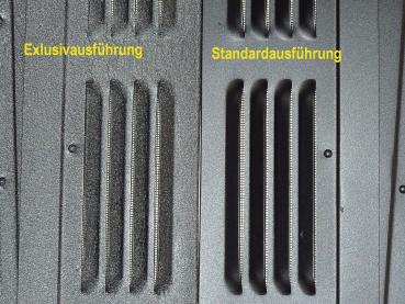 Lüftungsgitter Frischlüfter Fahrerhaus VW Caddy 2003 - 02/2020 - Beifahrerseite Standard - Lüftungsgitter Detailansicht Vorderseite und Rückseite