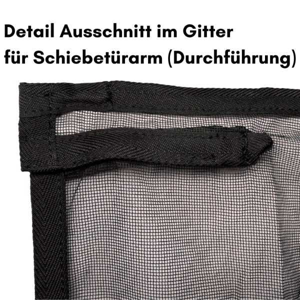 Detailaufnahme Insektenschutzgitter/Reißverschluss