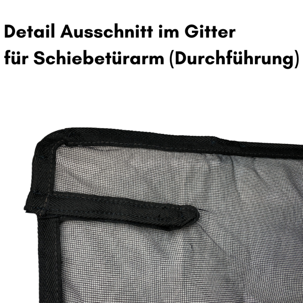 Detailaufnahme Insektenschutzgitter/Reißverschluss