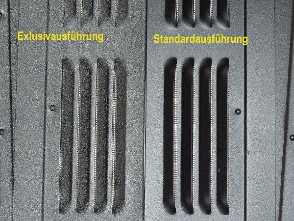 Lüftungsgitter Frischlüfter Fahrerhaus VW Caddy 2003 - 02/2020 - Beifahrerseite Standard - Lüftungsgitter Detailansicht Vorderseite und Rückseite
